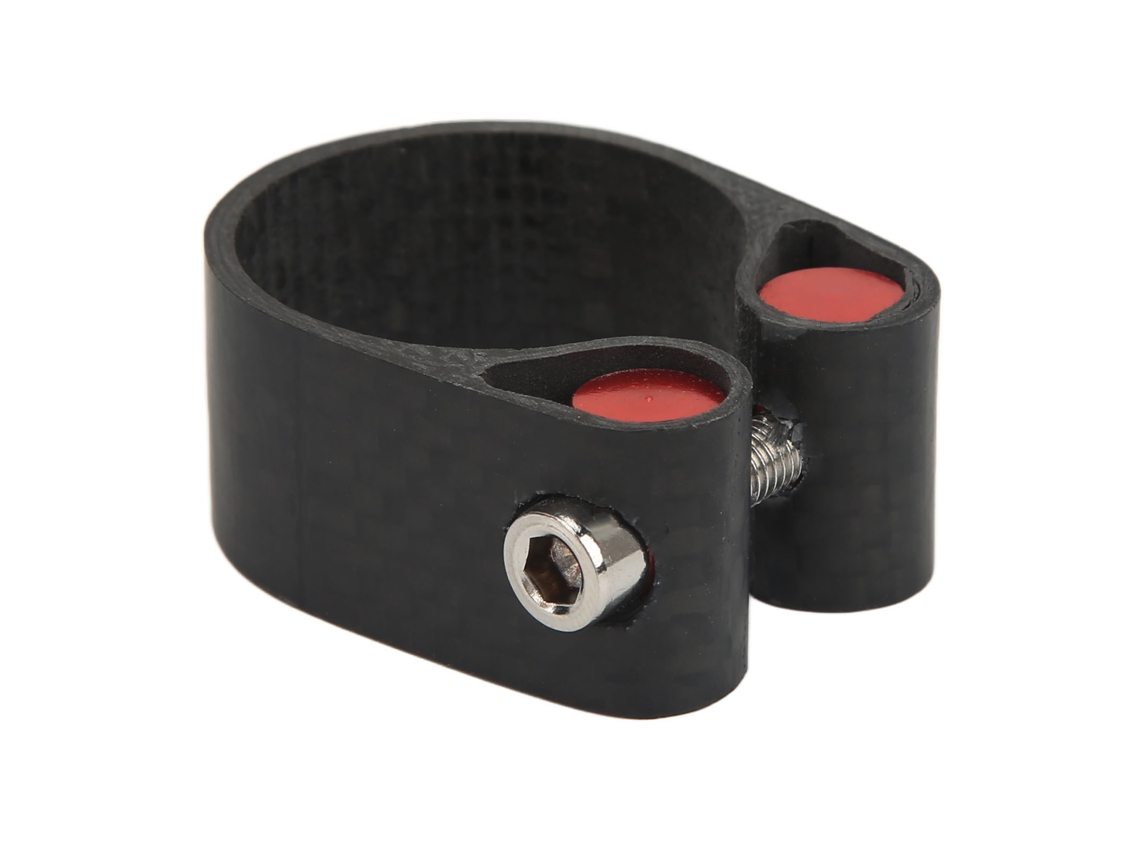 Pinza De Sellado De Vellón De Fibra De Carbono Para Vtt Route 30,8/31,6 Mm Coupe Cnc Collier Anti-dérapant Negro