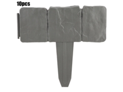10 Piezas De Borde De Jardín Plegable De Plástico Pp Para Decoración Y Delimitación De Césped.