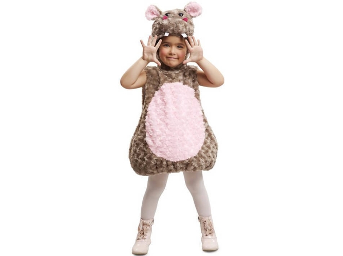 Disfraz de Niña DISFRAZZES Hipo Peluche (Talla: 3 a 4 años)