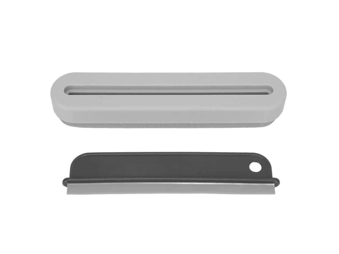 Set De Cepillo De Limpieza Con Escobilla 2 En 1 Multifunción Para Vidrio, Espejo, Bañera Y Mesa Gris