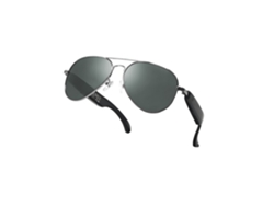 Gafas inteligentes F18 con IA, traducción en tiempo real, carga CE y protección UV para 100 idiomas (negro)