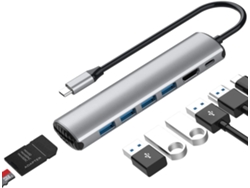 Concentrador Usb-c Multipuerto 8 En 1 Con Construcción Duradera De Aleación De Aluminio, Fácil De Usar, Salida Ultra Hd, Carga Power Delivery Para Una