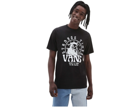 Camiseta de Hombre VANS Strange Times Ss Algodón Negro (XS)