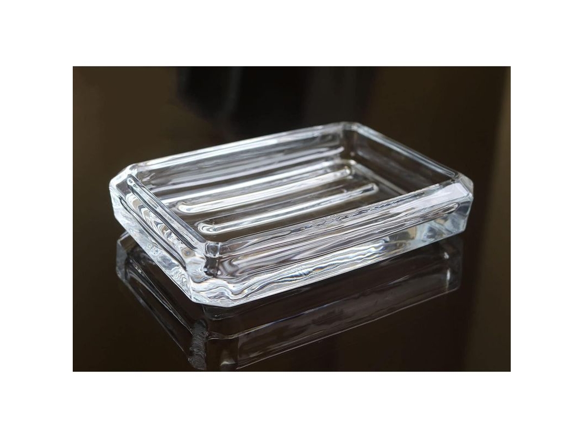 2026-plato De Jabón De Vidrio Transparente, Portajabón Pesado Para Baño, Lavabo Y Cocina