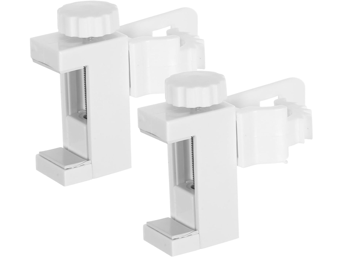2piezas Soportes De Clip Ajustables Sin Perforaciones Para Barra De Cortina Plástico Para 2piezas Soportes De Clip Ajustables Sin Perfo