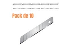 Paquete de 10 cuchillas trapezoidales L.60mm