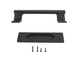 Manilla Universal De Doble Cara Para Puerta Corredera, Aleación De Aluminio Negro, Para El Hogar Y El Dormitorio.