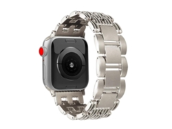 Correa para Apple Watch de 46/49/45/44 mm, de acero inoxidable con 5 franjas Starlight, XIAOMOYU