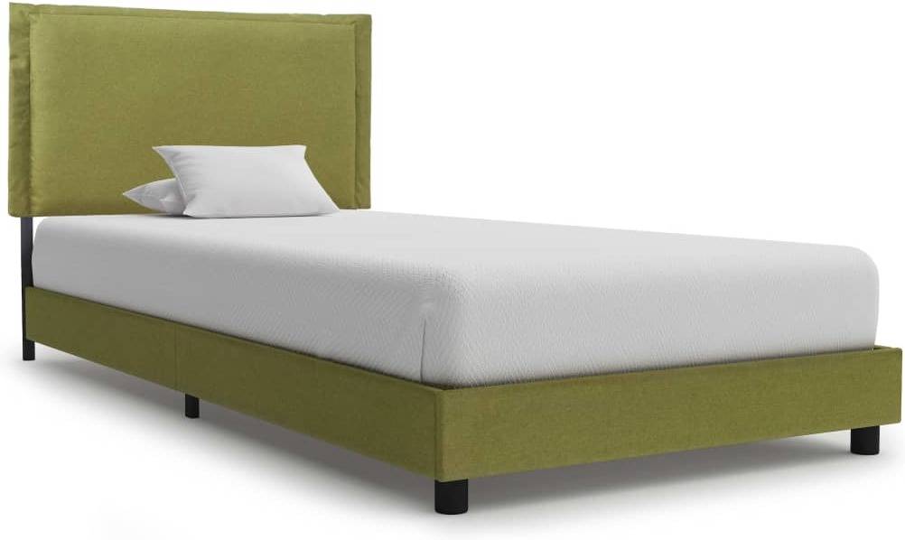Cama VIDAXL 280996 Tejido Verde (Compatible con Colchón: 90x200 cm)