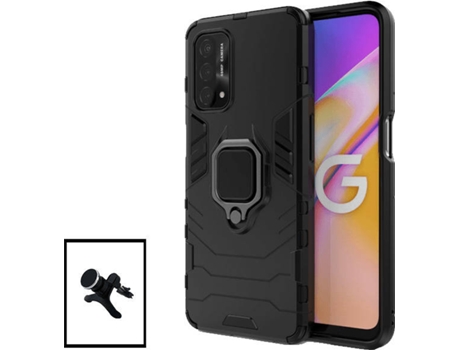 Carcasa + Soporte Oppo A74 PHONECARE Military Defender Negro 75773