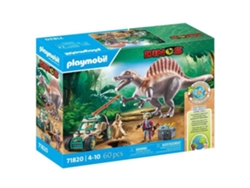 71820 Spinosaurus, Investigador y Vehículo con Grúa Giratoria, Dinosaurios, 60 Piezas, Edades 4+ Playmobil