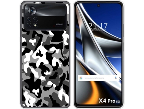 Carcasa para Xiaomi Poco X4 Pro 5G TUMUNDOSMARTPHONE Dibujos Snow Camuflaje Multicolor