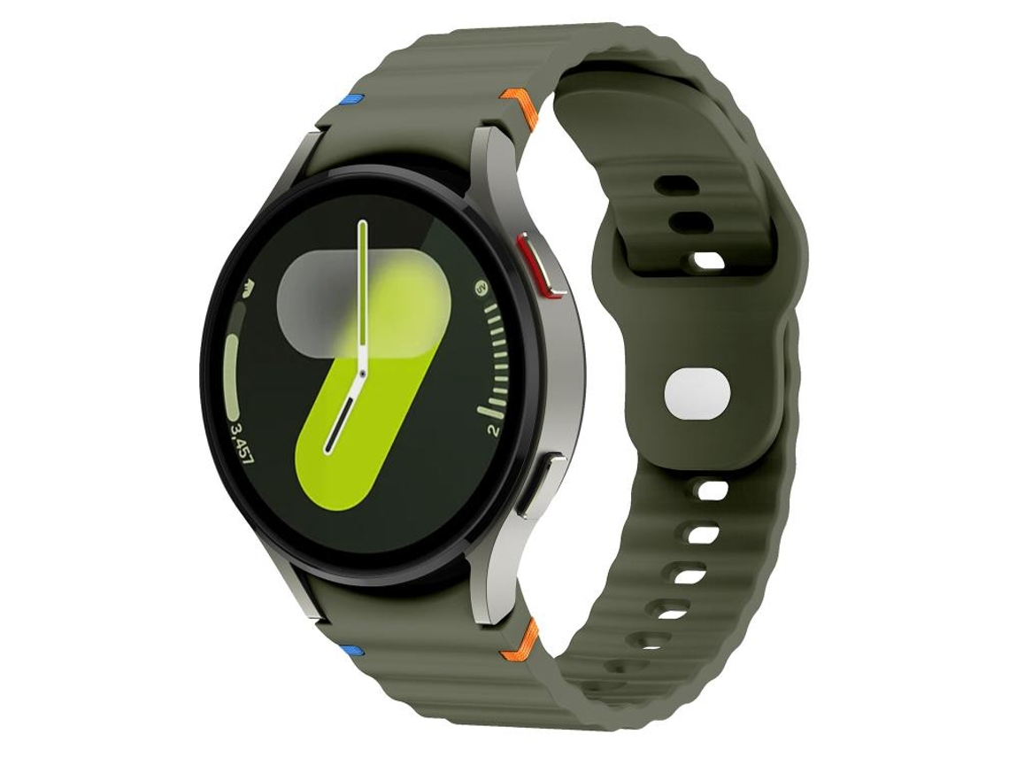 Correa de silicona para Samsung Galaxy Watch 7 (40/44 mm) - 20 mm con costuras onduladas y hebilla invertida