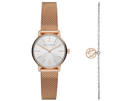 Reloj Femenino de Cuarzo Analógico de ARMANI EXCHANGE con Correa de Acero Inoxidable Chapado en Oro Rosa Ax7121