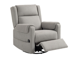 Sillón Relax Reclinable Eléctrico Giratorio Y Basculante Con Reposapiés Ajustable Mando A Distancia Gris Claro