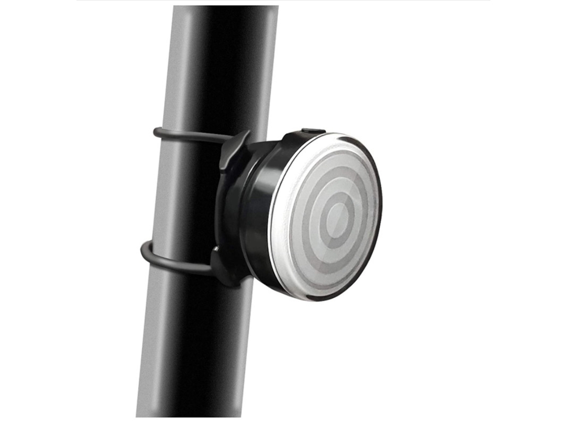 Luz trasera inteligente para bicicleta, alertas de frenado, luz trasera LED Yizhood recargable e impermeable (negra)