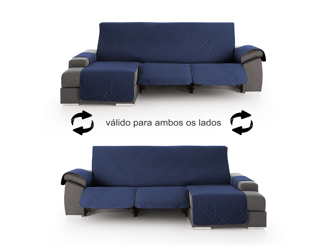 Funda para chaise longue relax asientos abatibles Roxana MILICA Color Azul - Tamaño 220 cm