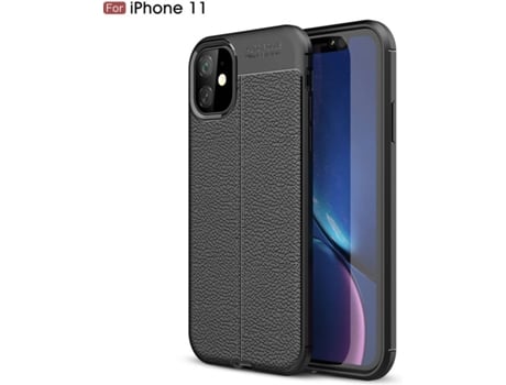 Carcasa iPhone 11 Rugged Leather Negro