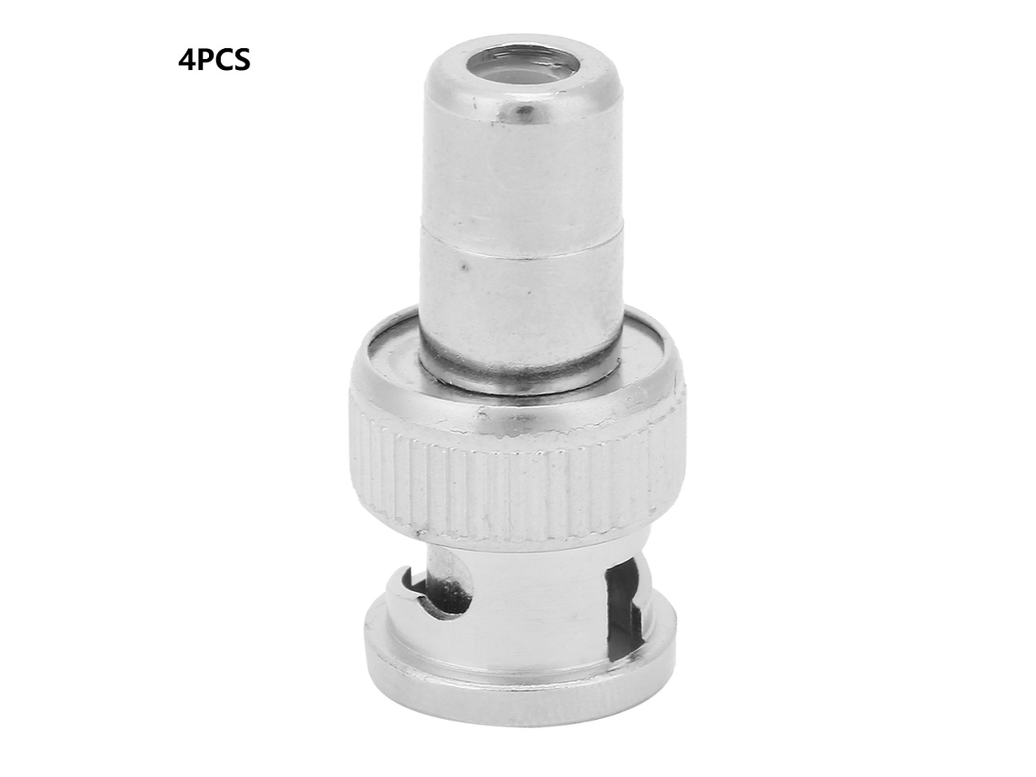 Adaptador De Conector Bnc Q9 Macho A Rca Av Hembra Para Cámara De Seguridad Cctv (4 Unidades)
