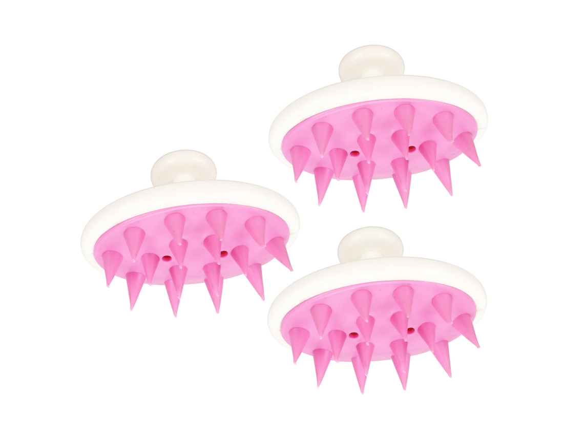 Vlrla-3 Unidades Silicone Couro Cabeludo Massage Brushes Para Cabelo Care