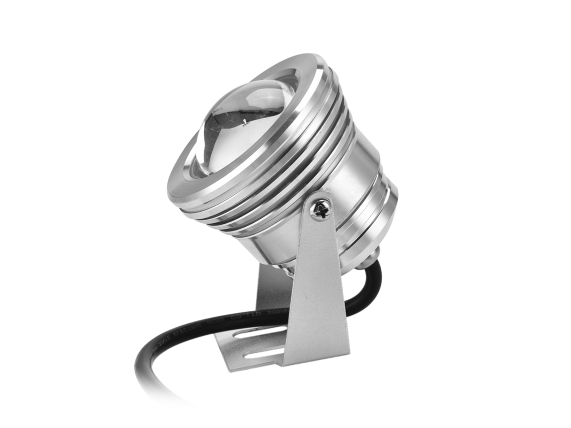 Luz Led Rgb Sumergible De 12 V Y 10 W Con Protección Ip67 Para Acuario, Piscina Y Jardín, Con Ajuste De 120°, Color Plata.