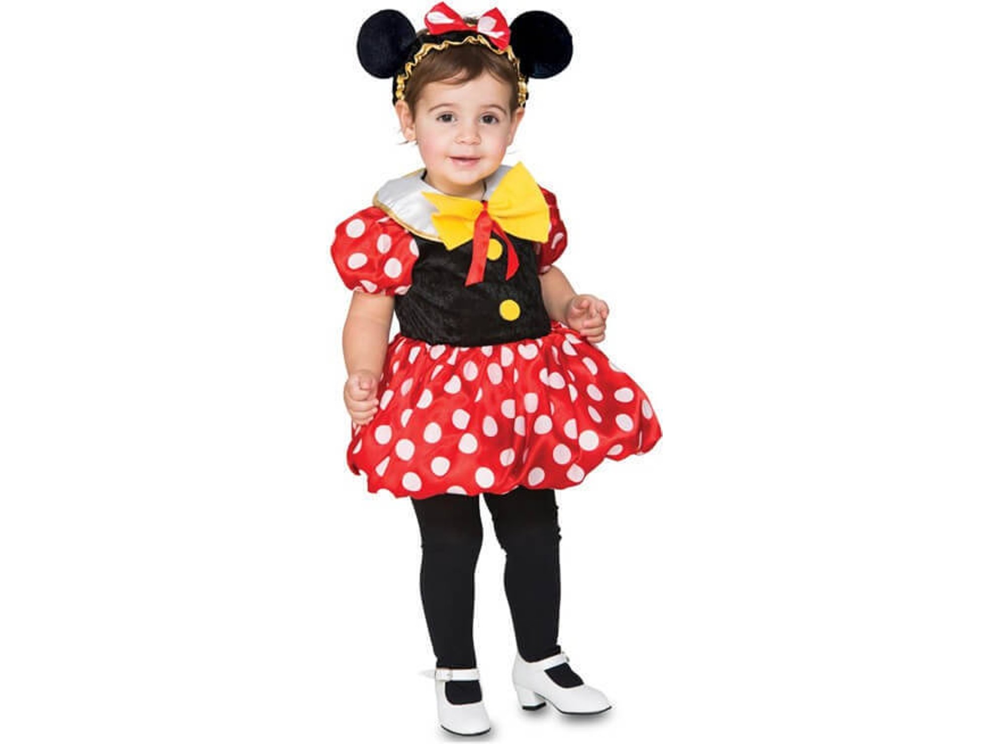 Disfraz de Bebé DISFRAZZES Disfraz De Niña Minnie Mouse Ratoncita Con Topos  Y Bebé (Talla: 1 a 2 años)