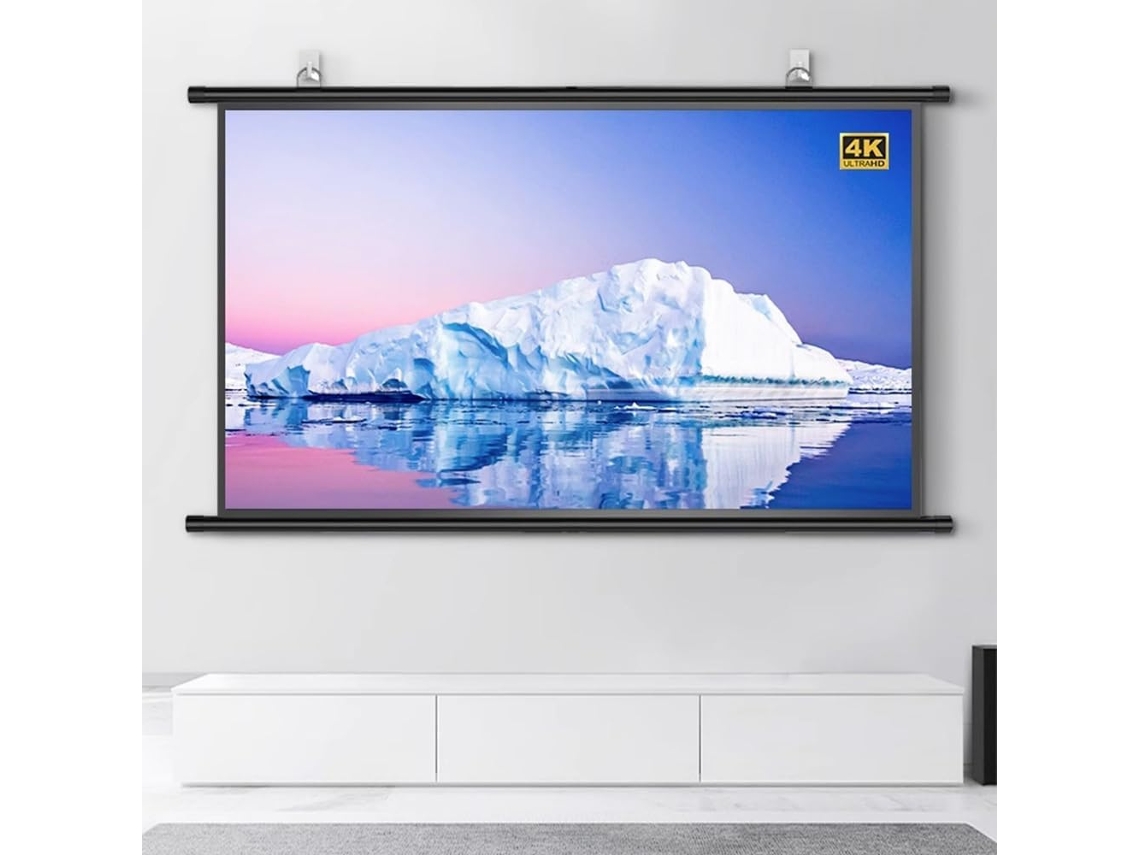 Pantalla de proyección portátil de 30 pulgadas, formato 16:9, para uso doméstico y exterior.