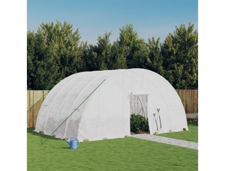 Invernadero VIDAXL con Estructura de Acero Blanco 24 m² 6x4x2.85 m