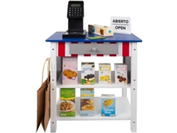 Supermercado de Jugar WOOMAX Azul (Edad Mínima: 3 Años - 48 x 30 x 70 cm)