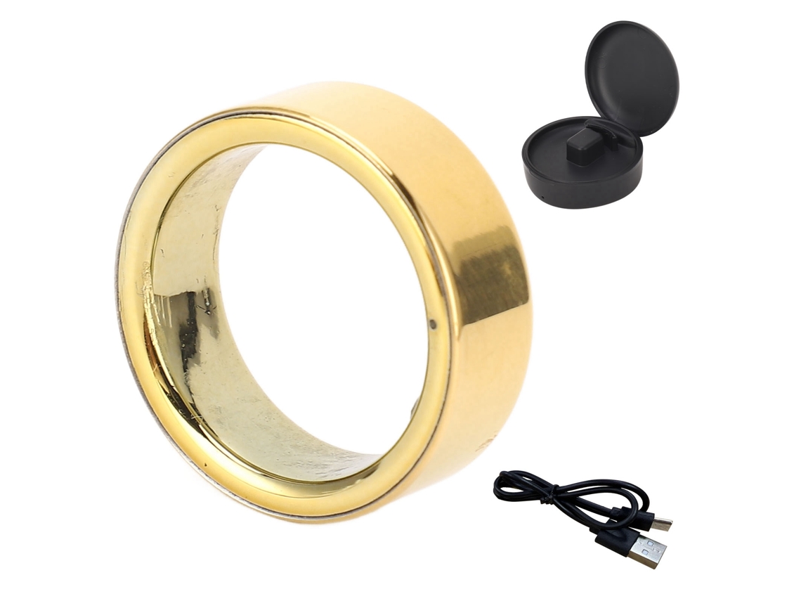Anillo Inteligente Ipx8 Monitoriza Sueño Oro Recargable 18mah Anillo Salud Inteligente Para Hombres Mujeres Acero Inoxidable