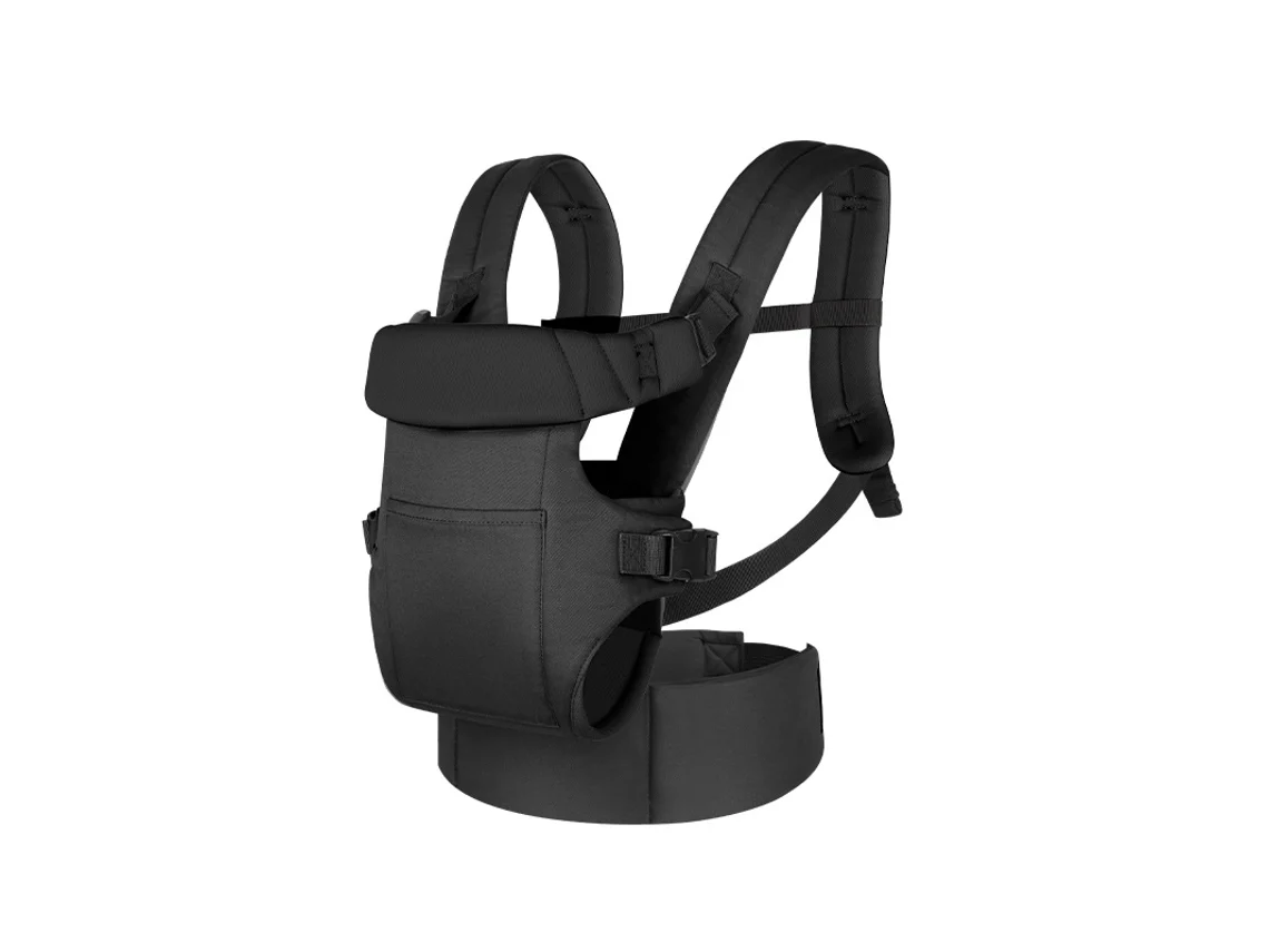 Portabebés Ergonómico Para Bebés De 3 A 20 Kg, Fácil De Usar, Color Negro Siurn