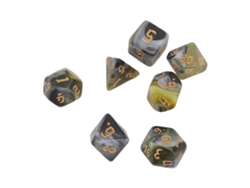 Mali set de 7 Dados Poliédricos de Acrílico para Jogos de Mesa, Resistente Ao Desgaste e À Prova D'água