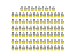 100 Unidades De Conectores Banana De 4 Mm Para Terminales De Conexión De Equipos Electrónicos Industriales (color Amarillo)