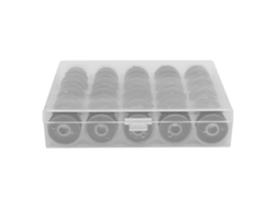 Juego de hilo de coser y bobinas, bobinas de plástico preenrolladas para máquina de coser con estuche de almacenamiento para máquinas de coser y