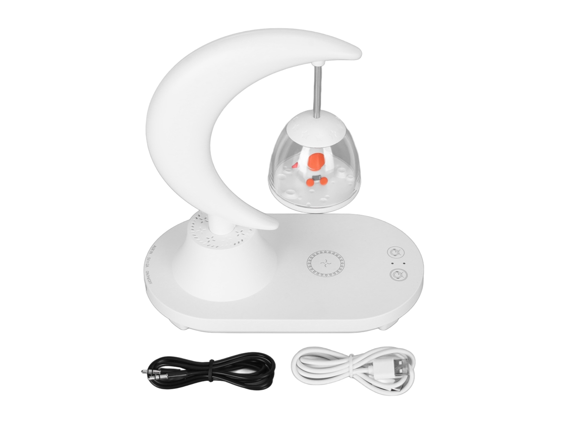Lámpara De Noche Con Carga Inalámbrica, Altavoz Bluetooth Y Luz Led Rgb Con Interruptor Táctil.