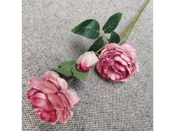 Ramo de Peônias Artificiais Vermelho rosa, 6 Unidades, Decoração Casa Casamento Festa, 70cm