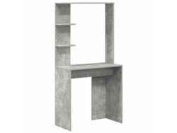 Maison Exclusive - Escritorio Con Estante Gris Concreto 78,5 X 37 X 154,5 Cm