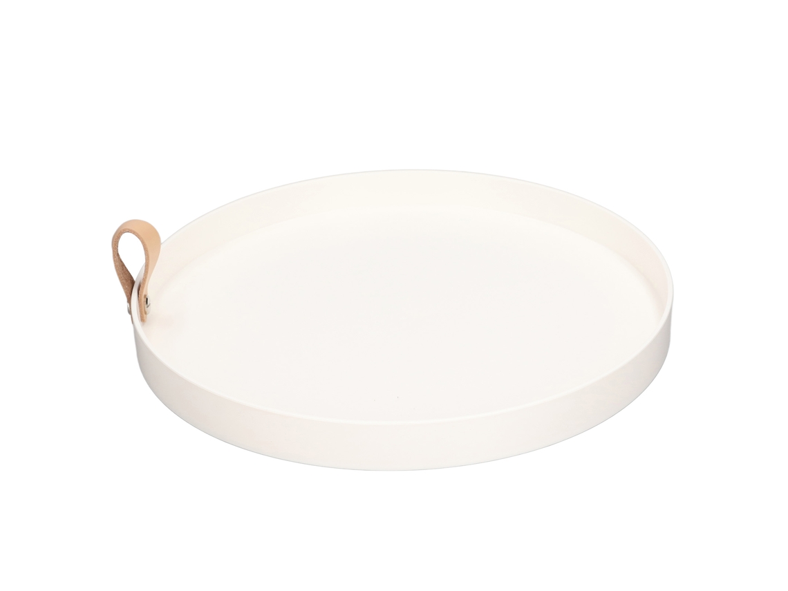 Plato De Joyería Redondo, Blanco, Impermeable, De Abs, Sencillo, Para Joyas Y Perfumes.
