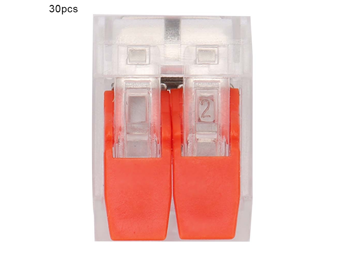 30 Piezas Conectores De Cable Pct-412 Compactos Universales Bloque De Terminal (rojo)