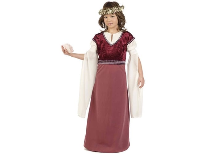 Disfraz de Niña DISFRAZZES Dama Medieval Rosalba (Talla: 7 a 9 años)