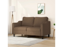 Sofá De 2 Plazas | Sofá De Salón | Sofá De Descanso De Tela Marrón 140 Cm Wsd157664