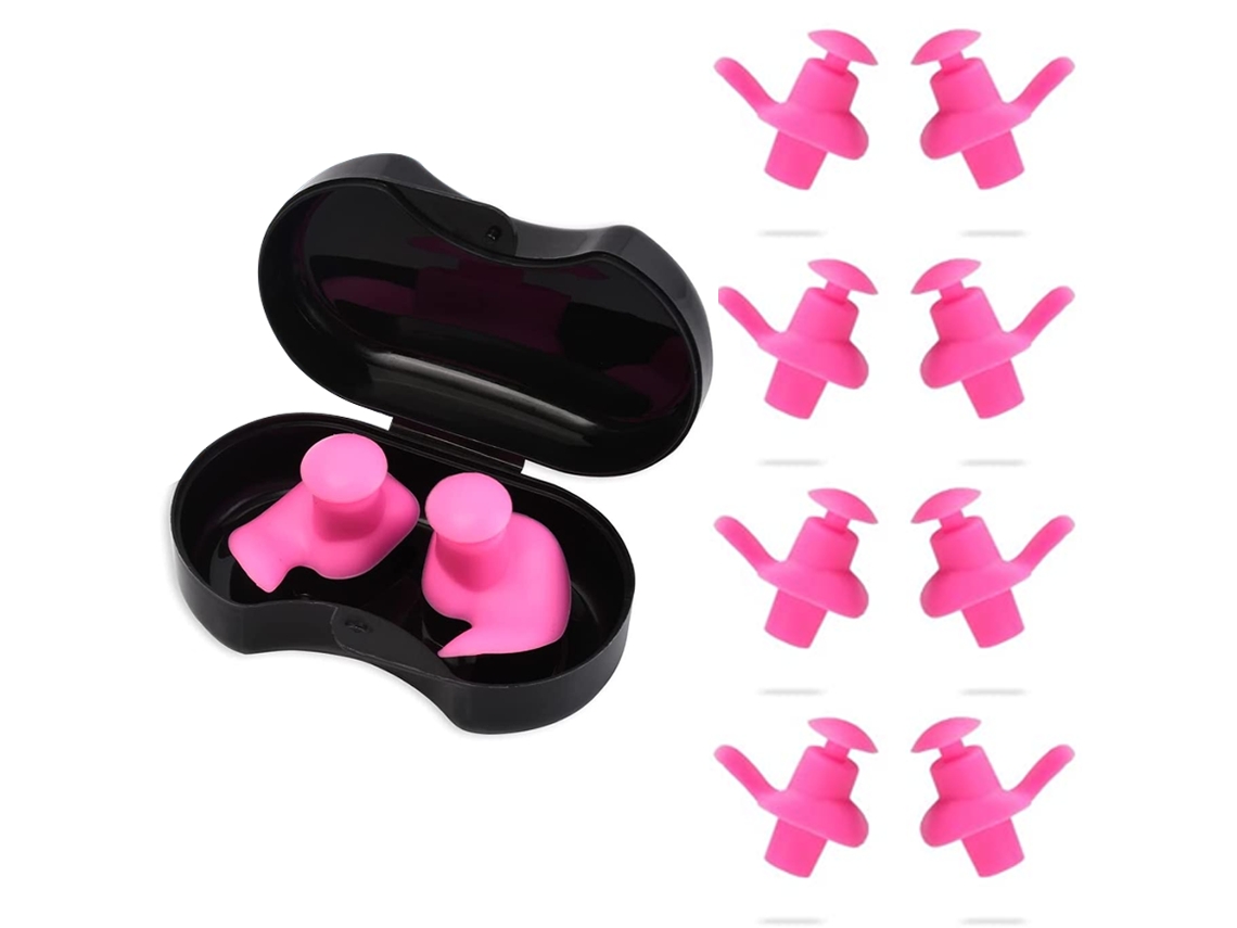 HYMNORA Tapones para Natación en Silicona, Reutilizables, Suaves, Impermeables, para Adultos y Niños, para Natación, Surf, Esnórquel