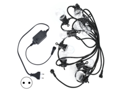 2026-cinta De Luces Bombilla G50 5m 10led Globo Claro Lámpara Decorativa Exterior Jardín Luz Cálida Enchufe Eu 100‑240v