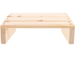 Reposapiés De Madera Maciza, Ergonómico E Inclinado, Color Beige, Con Cojín Antideslizante Para Mejorar El Espacio De Oficina.