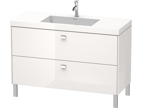 Lavabo para muebles DURAVIT Brioso c-bonded con base de 120,0x48,0 cm 2 extraíbles sin rebosadero con banco para grifos 1 agujero para grifos
