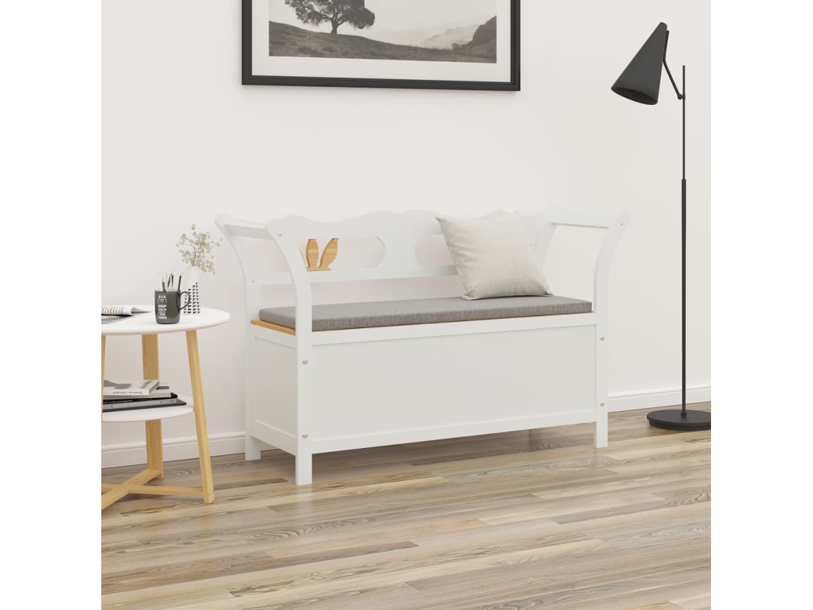 Lovely Home Banco 107X45X75,5 Cm Madera de Abeto Maciza Blanco