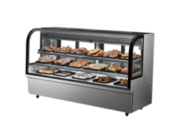 Vitrina refrigerada de acero inoxidable de 901L con estantes ajustables, LED y control de temperatura de 2.8 °C Tekmaquinas