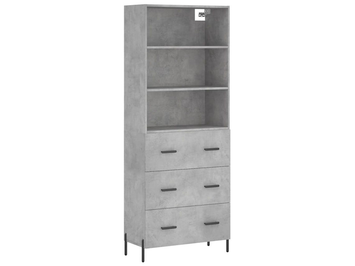 Mueble alto en derivados de madera gris cemento MAISON EXCLUSIVE (69,5x34x180 cm)