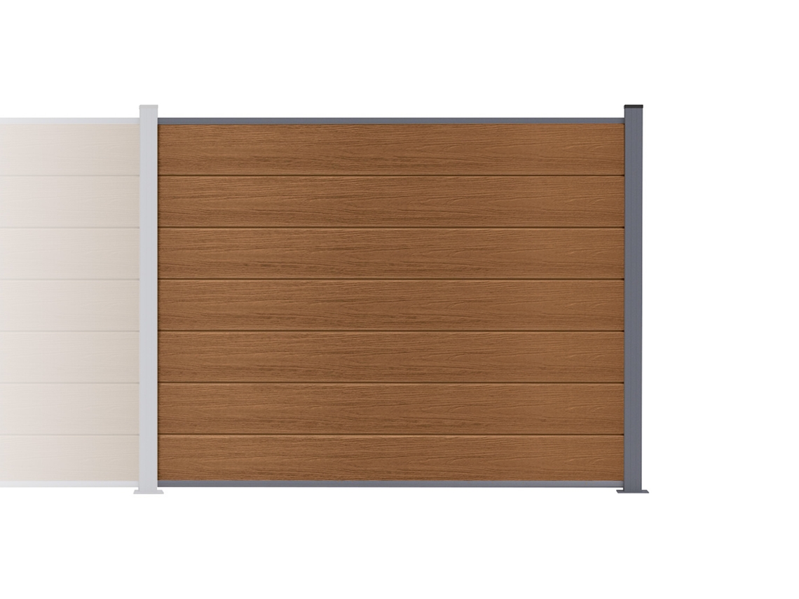 Kit Extensión Valla Stockhorn 2m X 150cm Teca Con Placa