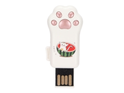 Unidad Flash Usb De 32gb Con Forma De Garra De Gato Melón Rosa Dorado Lindo Y Caricaturesco Para Almacenamiento De Datos